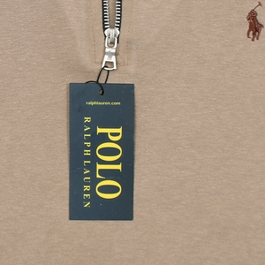 Áo len nam Polo Ralph Lauren màu nâu nhạt, chất liệu cotton dệt kim, kiểu dáng nửa khóa kéo, chất liệu cotton dệt kim sườn, thiết kế tùy chỉnh. - Product Image 4