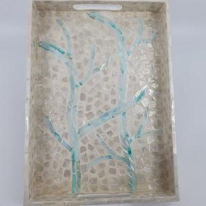 Sous-plats décoratifs en MDF avec incrustation de nacre sur mesure, assiettes de présentation, plateaux à chocolat - Product Image 5