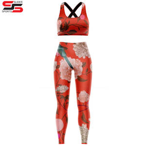 Soutien-gorge et legging de gym respirants imprimés par sublimation Ensemble de yoga fabriqué au Pakistan - Product Image 4