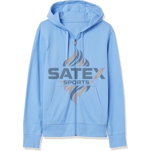 Winter Men's High Quality 100% Cotton Fleece Zipper Hoodie-Solid Color Embroidered 2 Pcs OEM Custom Service Wholesale - Product Image 1
