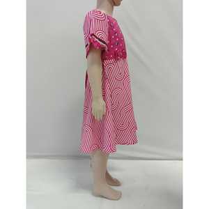 Robe d'été mode fille confortable tissu mousseline léger quotidien manches courtes - Product Image 4