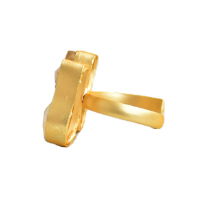 Bague de qualité supérieure avec pierre précieuse, revêtement doré et bijoux de qualité artisanale - Product Image 3