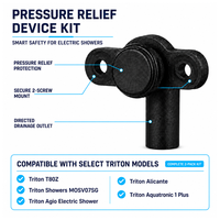 Kit de dispositif de soulagement de pression pour douche électrique 82800450 avec sortie de drainage directionnelle et fixation sécurisée à 2 vis – Pièce de rechange