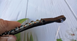 Frontaliers équestres haut de gamme en cuir avec cristaux en V, taille personnalisable, marron et noir intemporels, faits à la main MS TECHIFY EXPORTS - Product Image 4