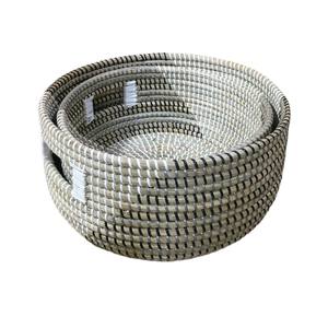 Panier de rangement en jonc de mer naturel fait à la main en rotin du Vietnam - Product Image 2