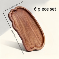 Plateau en bois pour restaurants et usage domestique, idéal pour le thé de l'après-midi, les gâteaux, les collations, plateau de rangement en bois exquis, plateau de service en bois