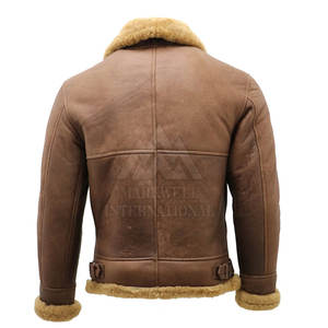 Wholesale Custom Size Leather <b>Fur</b> <b>Jacket</b> Outdoor Use Leather <b>Fur</b> <b>Jacket</b> Customized <b>Men</b> Leather <b>Fur</b> <b>Jacket</b> - Product Image 3