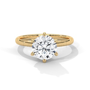 Bague en argent sterling 925 avec diamant solitaire pour femme en diamant de taille ovale cultivé avec clarté VVS dans un nouveau style à la mode - Product Image 1