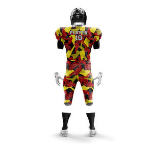 Tenues de football américain sur mesure OEM, grandes tailles, prix économique, respirantes, antibactériennes, 100% polyester, ensembles à manches courtes pour - Product Image 6