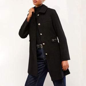 Abrigo Largo de Lana para Mujer, Fabricación Profesional, Nuevo, Cuello Solapa, Doble Botonadura, Cálido, para Invierno, con Bolsillos - Product Image 2