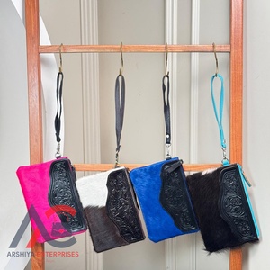 กระเป๋าสตางค์หนังวัวแท้สำหรับผู้หญิงกระเป๋าสตางค์แบบมีสายทำมือจุของได้มากใหม่ - Product Image 1