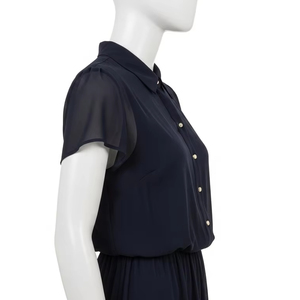 Vestido de Noche de Verano de Chifón, Ligero, de Tela Suave, Diseño Elegante y Fluido, Ropa de Mujer para Fiesta, Cóctel, Moda - Product Image 4
