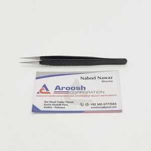 แหนบต่อขนตาสแตนเลสเคลือบเงาสีดำอุปกรณ์เสริมความงามสำหรับคิ้วแหลมโลโก้ออกแบบได้ตามต้องการ - Product Image 6