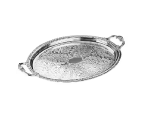 Vintage Silver Plated <b>round</b> <b>Serving</b> <b>Tray</b> Factory Direct Engraved Silver <b>Tray</b> Gift for Weddings and New Kitchen Openings - Product Image 1