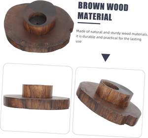 Chandeliers Vintage rotatifs décor de mariage décor de Table décor de bureau porte-bougie chauffe-plat en bois decoraciones para salas de - Product Image 3