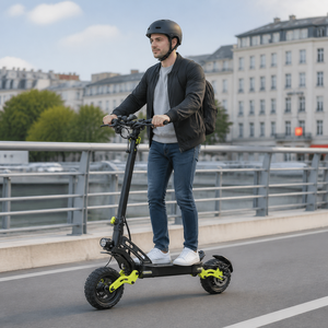 Trottinette électrique tout-terrain pliable 1200W 60V 15.6Ah 60KMH Pneus de 11 pouces Double suspension NFC Adulte - Product Image 4