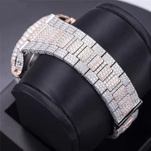 Customized VVS Moissanite <b>Diamond</b> Mens <b>Watch</b> Full White Hip Hop Luxury Mechanical Gold Silver Automatic Timepiece - Product Image 5
