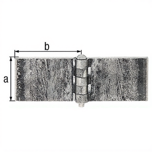 80x80mm Raw Steel Hinge 6mm GAH <b>Hooks</b> & <b>Rails</b> Product - Product Image 3