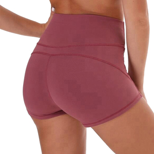 Short de sport de grande taille pour femmes, taille haute, complet, personnalisable, respirant, sexy, yoga, séchage rapide, caractéristique Hip Hop Worsted - Product Image 1