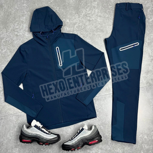 Survêtement athlétique pour hommes Full Zip Warm Jogging Sweat Suits Gym Training Sport Survêtement Set - Product Image 2