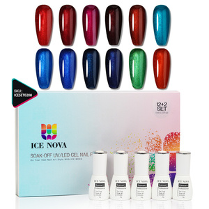 ICE NOVA Chrome Nail OEM Effet Miroir Métallique Holographique Aurora Pour Nail Art Gel Vernis Sirène Trempage Poudre Gel Vernis Ensemble - Product Image 1