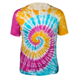 Großhandel Tie Dye Shirt Kurzarm Summer Tie Dye T-Shirts Übergroße Tie-Dye T-Shirt Neueste Design