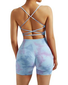 Conjunto de Yoga Profesional para Mujer, Último Diseño, Nuevo, Shorts Impermeables con Patrón Sólido y Logotipo Frontal, Venta al Por Mayor - Product Image 2