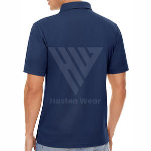 Chemises polo pour hommes anti-rides fabriquées en usine, service OEM, teinture unie, vente directe d'usine, chemises polo personnalisées - Product Image 3