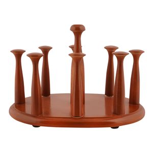 Support en bois et verre de haute qualité, support pour 8 verres, pour les mariages, utilisation sur table, décoration de table, support en bois et verre à bas prix - Product Image 1