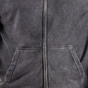 Sweat à capuche zippé pour homme, coupe classique, en molleton 100% coton, respirant, séchage rapide, effet délavé, qualité supérieure, service OEM - Product Image 5