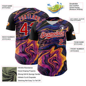 เสื้อกีฬาเบสบอลของแท้ระบายอากาศน้ำหนักเบาใส่ได้พอดีตัวแห้งเร็ว - Product Image 3
