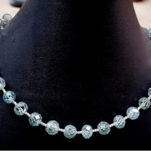 Perles de Moissanite blanches et bleues de 242 ct perles de Moissanite à facettes utilisées pour collier de Moissanite - Product Image 1