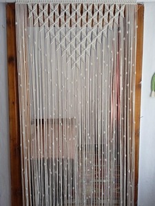 Handmade Macrame Curtain Boho Cotton Woven Decorative Door <b>Panel</b> <b>Room</b> <b>Divider</b> for Living <b>Room</b> Bedroom Window Home Decor - Product Image 3
