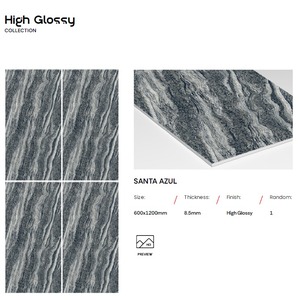 Carreaux de sol et de mur en porcelaine émaillée, couleur unie, haute brillance, 600x1200mm, personnalisables en usine, pour salle de bain et usage commercial - Product Image 3