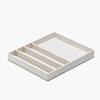 Boîte à bijoux de luxe beige moderne avec option monogramme, style tiroir, motif carré, en satin, en plastique PC, emballée dans un carton - Product Image 4