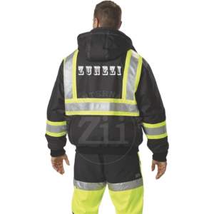 Veste de travail de sécurité imperméable en coton orange 5XL, haute visibilité, réfléchissante, LED clignotante, classe 2 ANSI, Oxford 300D - Product Image 5