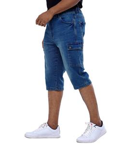 Nouveautés Short en jean pour homme, coupe ajustée, style délavé vintage, streetwear 100% coton, jean pour homme - Product Image 5