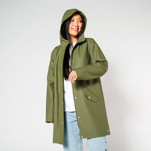 Imperméable universel en toile à capuche avec fermeture éclair, respirant et imperméable, avec logo personnalisé sur le devant - Product Image 2