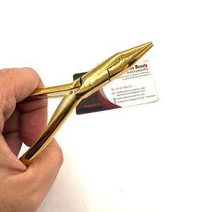 Pince à micro-perles en acier inoxydable, logo personnalisé, plaqué or, pince à extensions de cheveux, service OEM - Product Image 4