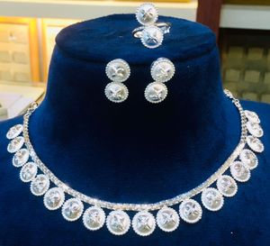 Argent 925 Acier Inoxydable Classique Cristal Collier Femmes À La Mode De Luxe Fêtes De Mariage Exporté USA France Comores Mayotte - Product Image 2