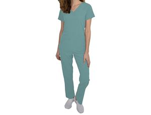 Chemises de travail unisexes à manches courtes de qualité supérieure pour infirmières, uniformes médicaux pour hommes et femmes, tissu tissé en gros - Product Image 5