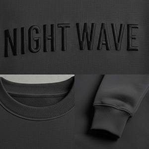 เสื้อสเวตเชิ้ตคอกลมปักโลโก้ 3 มิติ แบบหนาพิเศษ สไตล์สตรีทแวร์สีดำด้านสุดหรู คุณภาพสูง ผ้าฝ้าย 100% สำหรับฤดูหนาว - Product Image 4