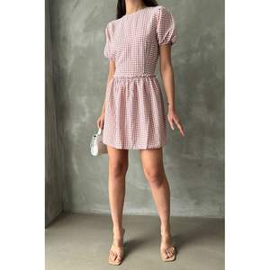 Robes décontractées Topshow - Rose poudré, col rond, vente en gros - Product Image 5