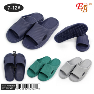 Pantuflas para Hombre Eb Home, Tallas 7-12, Suela de EVA, Color Sólido, para Uso en Interiores, Todas las Temporadas, Caja de 60 Piezas - Product Image 1