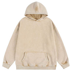 Sudadera con Capucha de Alta Calidad 100% Algodón Lavada con Ácido, Serie High Street, Lavado Estilo Vintage - Product Image 3