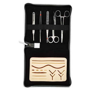 Kit d'instruments chirurgicaux, lame de scalpel, porte-aiguilles, pinces, ciseaux, kit avec coussin de suture - Product Image 5