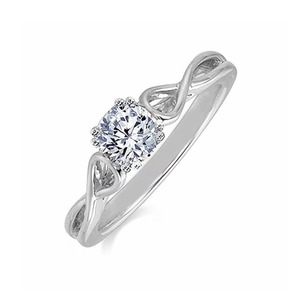 Bague de fiançailles torsadée éblouissante en diamants de laboratoire cultivés, F-VS2, produit fait main, or massif 14K, sertissage à griffes - Product Image 1