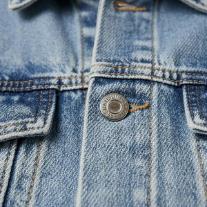 Veste en jean pour hommes 100% coton Fournisseur d'usine OEM Vente en gros sur mesure Vêtements d'extérieur élégants et tendances Streetwear à l'avant - Product Image 5