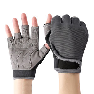 Gants de sport demi-doigts pour hommes et femmes Gants de fitness en cuir respirant avec poignées résistantes à l'usure et antidérapantes - Product Image 2