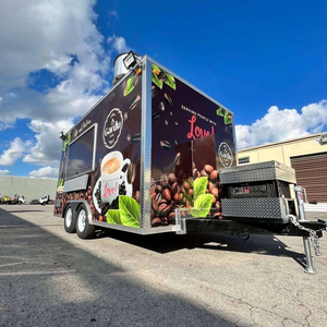 Carritos Portátiles para Café, Remolque Móvil para Restaurante, Barra de Cerveza, Estación de Comida, Remolque Cerrado de Aluminio 7x14 para Contratistas - Product Image 1